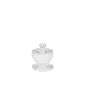 Transparent crystal -style salt shaker with lid