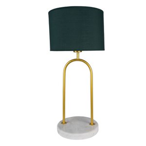 Schreibtischlampe Ø 28x62 cm Grün goldener Eisentischlampe
