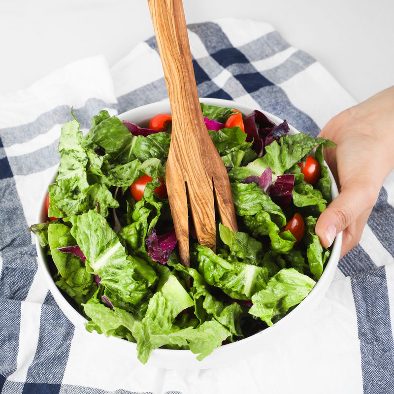 Olive Wood Salad Fork – Handmade Natural Wooden Utensils