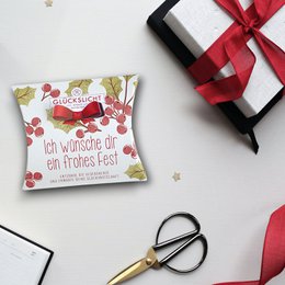 Glad lys / I gaveæsken med udskåret sløjfe 🎀 / Følelser / Jeg ønsker dig en glædelig jul / julemotiv