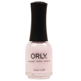 A light pink nail polish with a glossy finish, perfect for a bridal look.