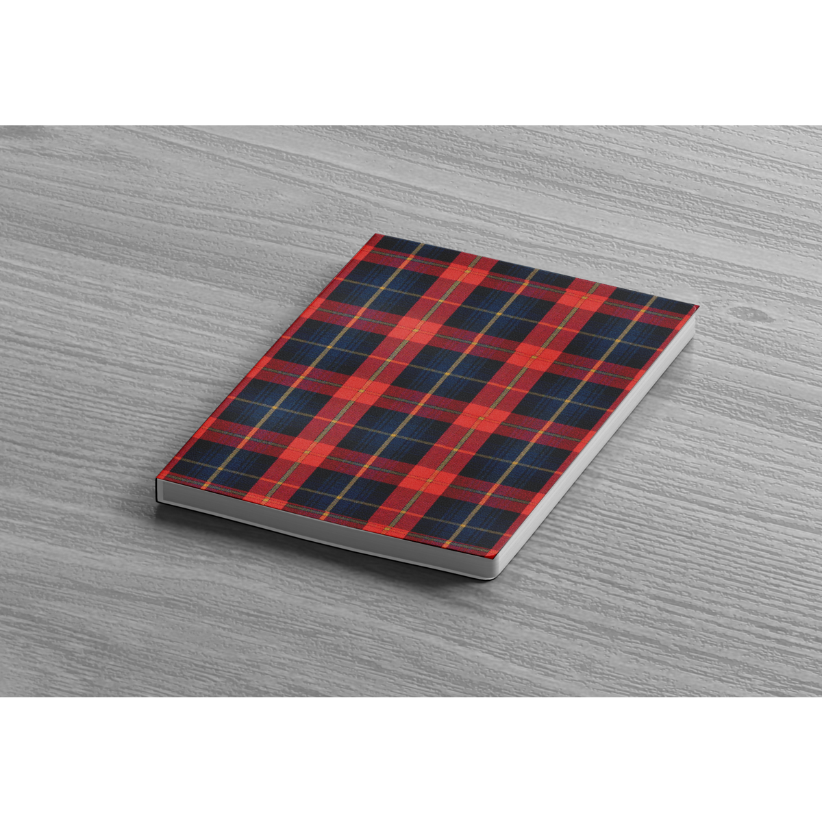 Cuaderno A5/A6 Tartan - CUADRADOS AZUL OSCURO/VERDE