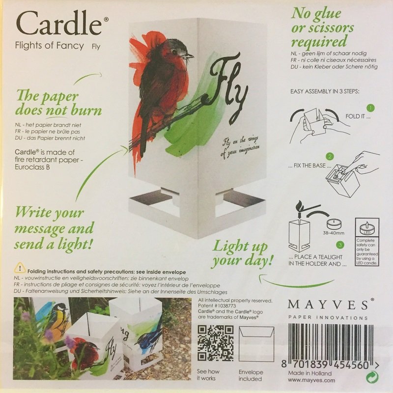 CARDLE Fly (Flights of Fancy) - Candle Holder Greeting Card 
