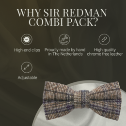Sir Redman Braces - 3 Sturdy Clips - Brown