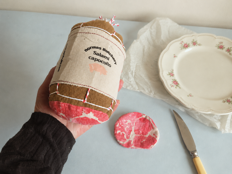 Capocollo Salami-speeltje met schijfje – handgemaakt in Denemarken