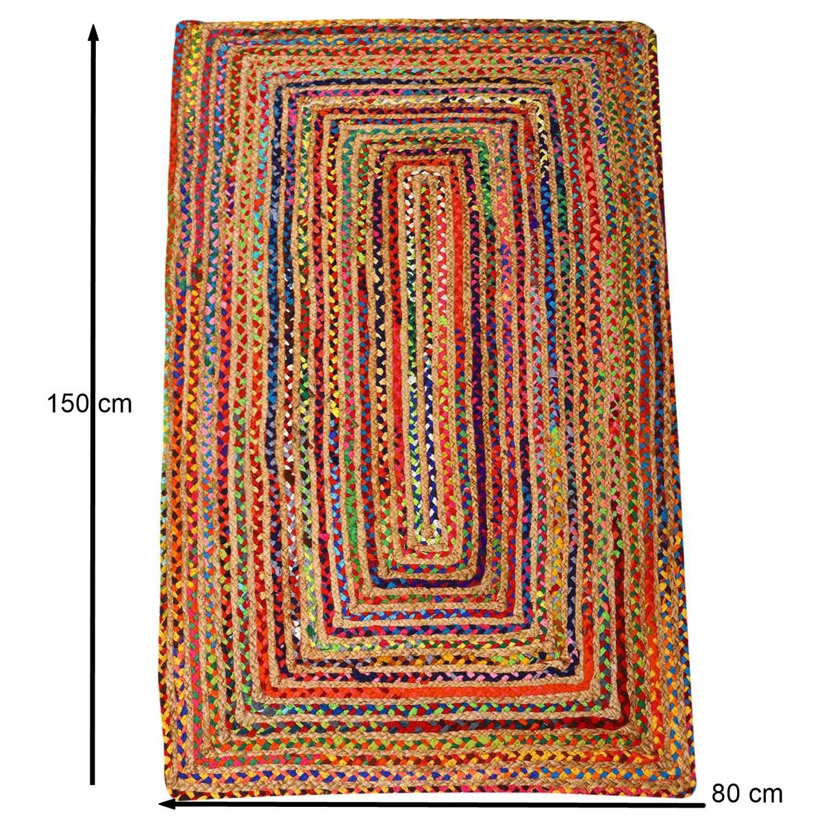 Jute Teppich Esha bunt