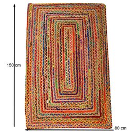 Jute Teppich Esha bunt