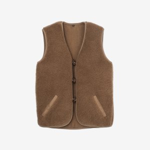 Wollweste Braun - 100% Merinowolle
