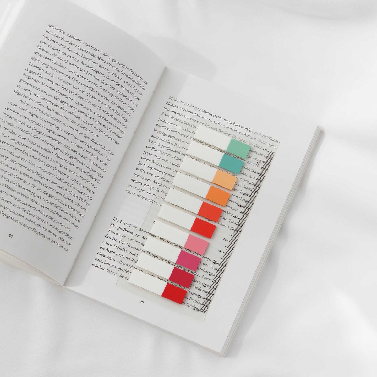 Blossom | Ordinate detention notes tabs | Legal reading tabs for books sticky | Prison strips index with ruler for side markers