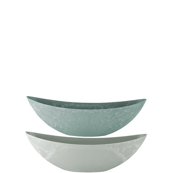 Plastikowy styl Jardiniere, 2 kolory, dł. 39 cm, szer. 12 cm, wys. 13 cm, zielony, jasnozielony