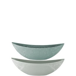 Plastic Jardiniere Style, 2 farver, L39cm, B12cm, H13cm, grøn, lysegrøn