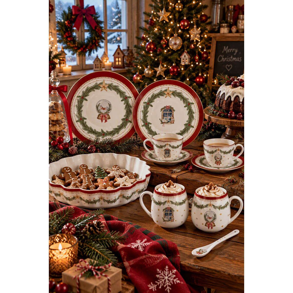 Porcelain baking dish Happy Holidays 24,5x5,5 cm