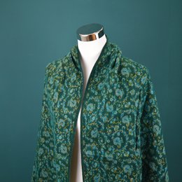 Écharpe TIBET en mélange de laine de yack à fin motif floral