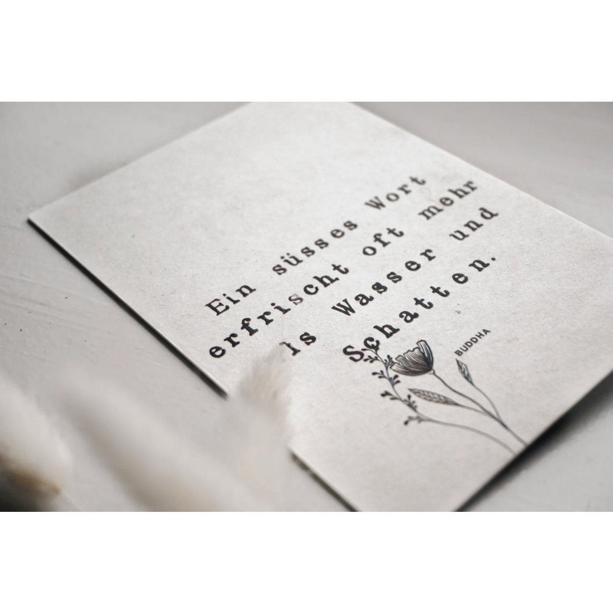 Stamped Postcard "Suesses Wort - Buddha"
