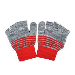 Mittens/half gloves - Grey with Rudolph