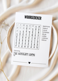 A6 Postcard • Wordzoeker • dziadek