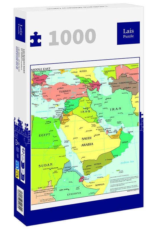 Lais puzzle map Middle East 1000 parts