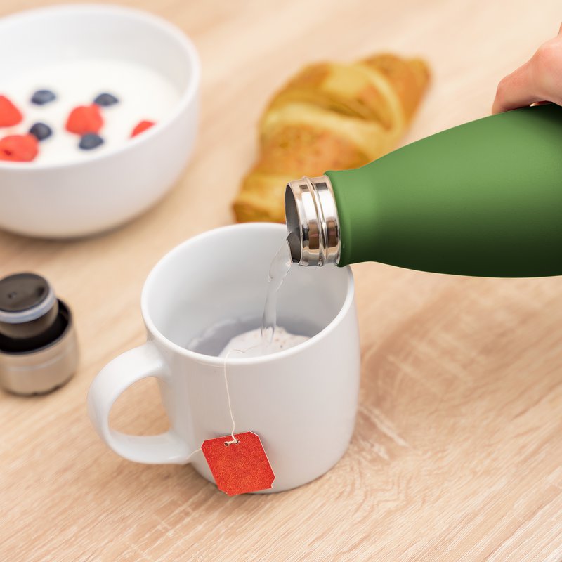 Farve rustfrit stål isoleret flaske 500ml, grøn