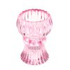 Doppelseitiger Kerzenhalter aus Glas – Rosa