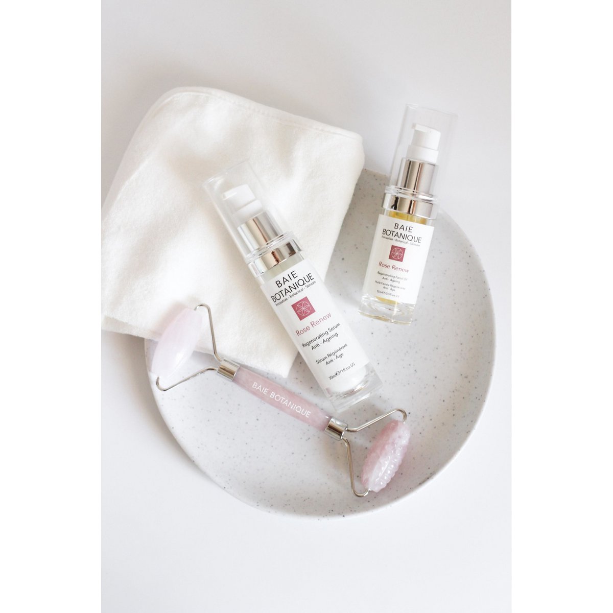 Rose Quartz Dual Action Roller