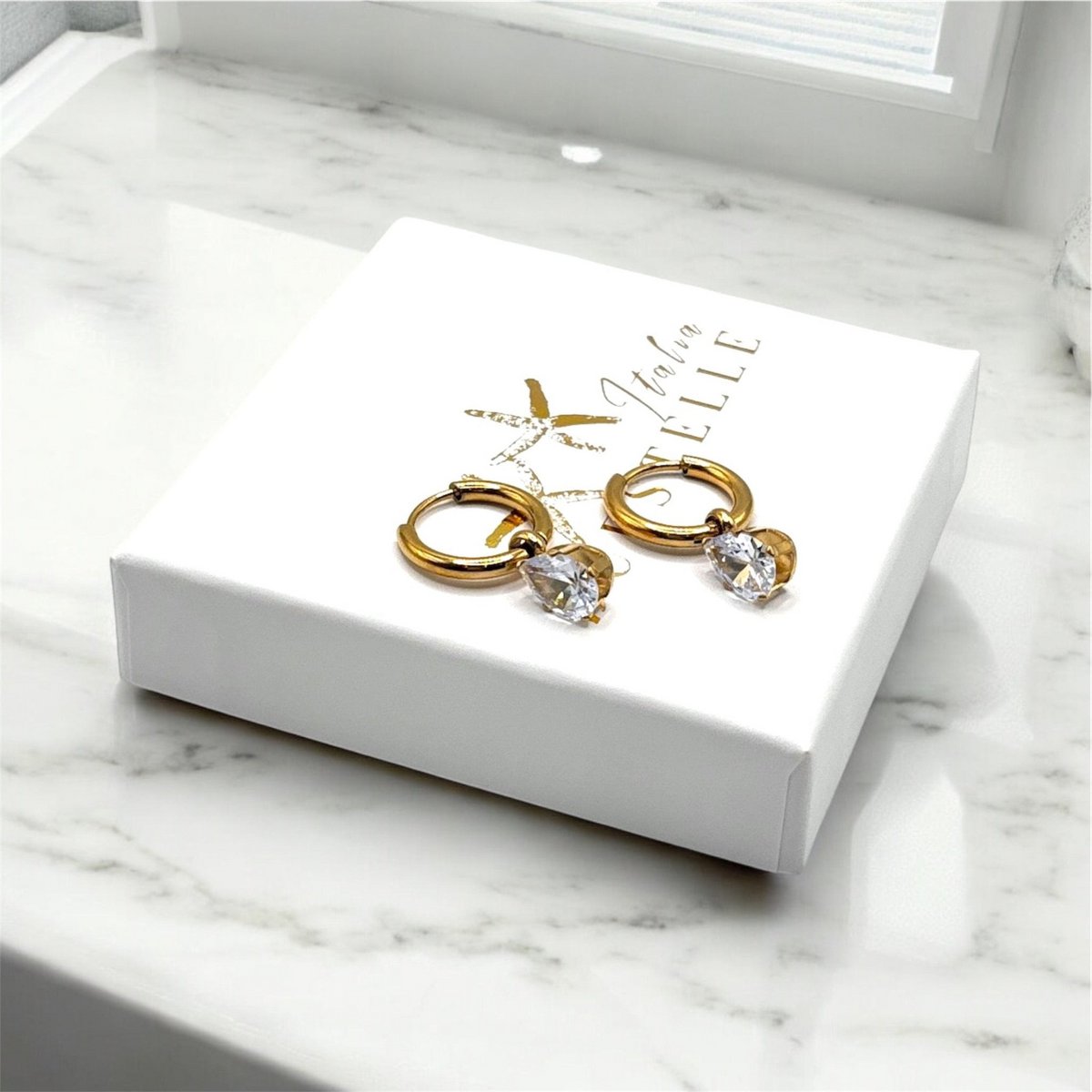 ARIADNE - Hoop earrings with Zircon