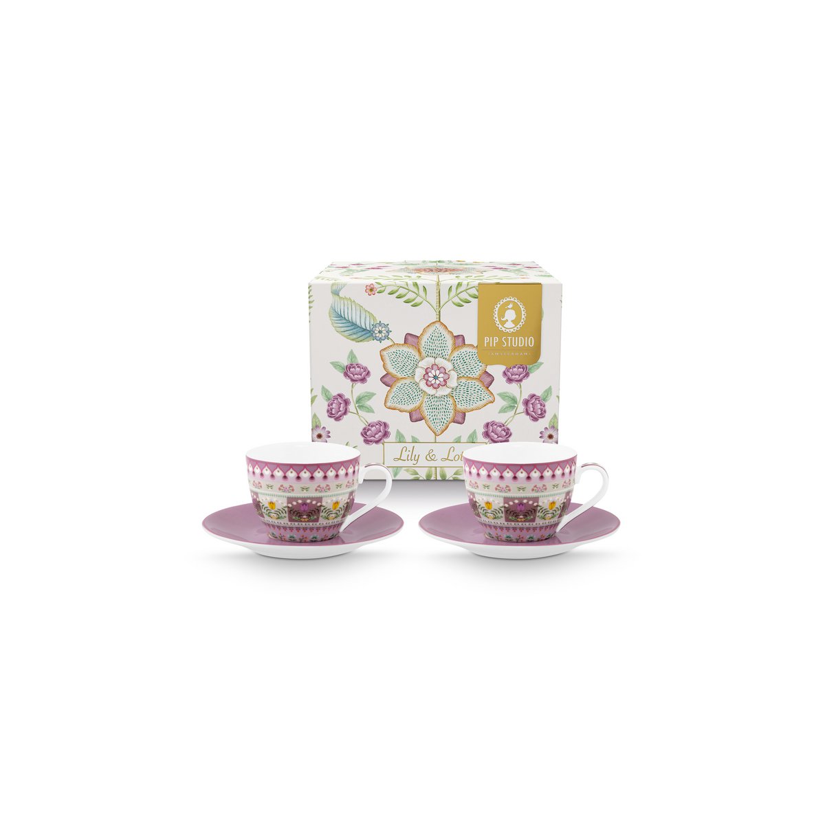 Set/2 Espresso Cups and Saucers Lily&Lotus 120ml