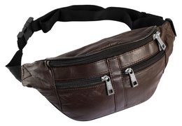 Steinmeister hip bag made of genuine leather, brown