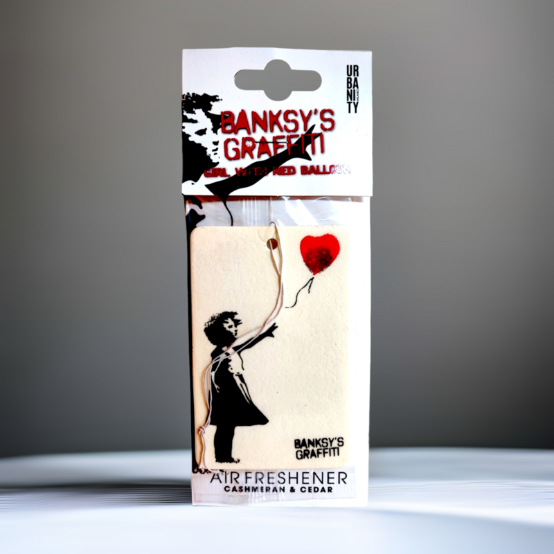 Ambientador para coche Banksy - "Niña con globo rojo"