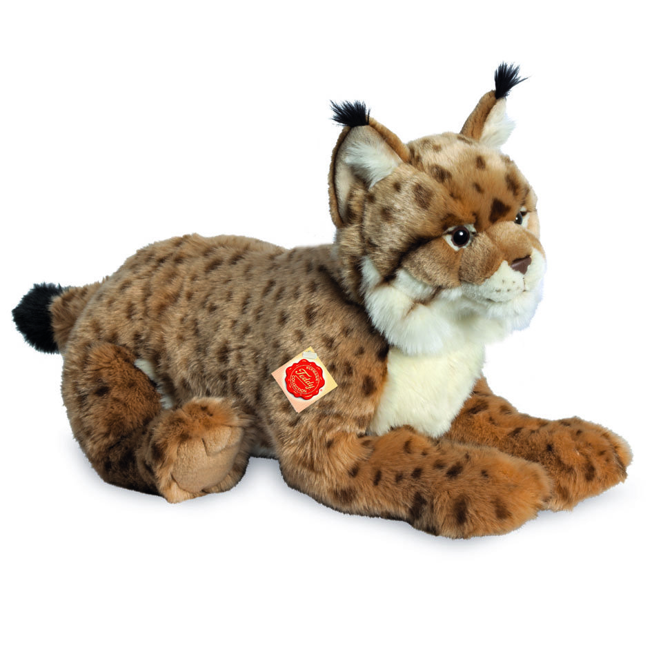 Lynx liggende 45 cm - plyslegetøj - tøjdyr