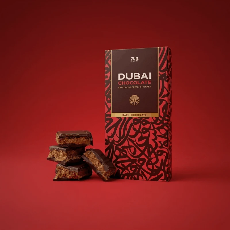 ZYN Dubai Chocolate – Speculoos & Kunafa Dark Chocolate 200G