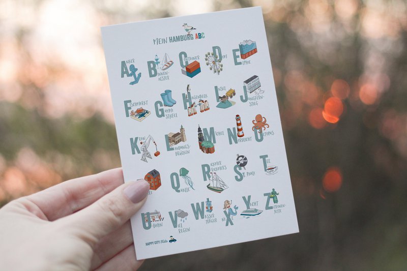 Hamburg ABC-Postkarte