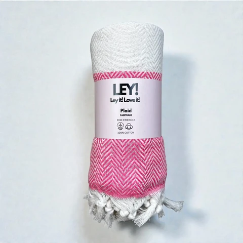 LEY! Plaid herringbone - pink