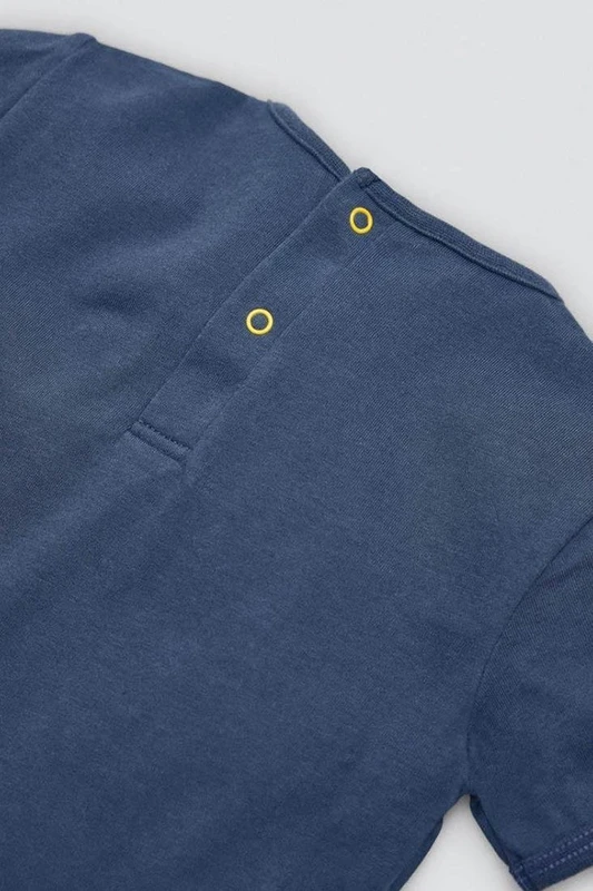 Conjunto Bebé Niño Camiseta y Pantalón Corto Azul Marino