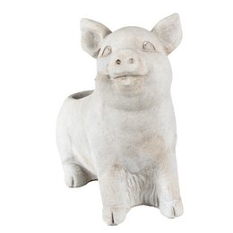 Flowerpot Pig 24x13x20 cm Gray Stone Flowerpot Indoor