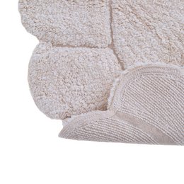 Round washable cotton children's bedroom rug "petals" finish GABRIELLE