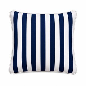 Decoratieve kussensloop met brede strepen Dandy Marineblauw – 45x45 cm