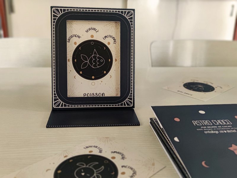 Astrologietasche 2 in 1 - Tierkreiskarte + Fotorahmen