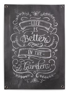 Garden Poster Text Chalkboard Quote 50x70 // Life Is Better In The Garden