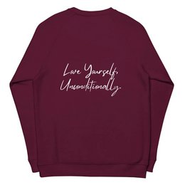 Økologisk sweatshirt SELF LOVE Unisex økologisk raglan sweatshirt
