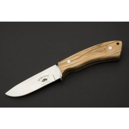 ED MAHONY Beaver Hunter - Bois d'olivier macéré, couteau de chasse, 440C