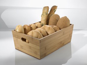 BREAD TRAY RH CONICAL 30 X 12 X 11 CM BAMBOO