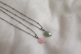 Collier Quartz Rose Facetté - Argent