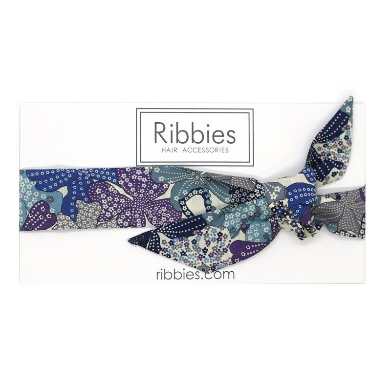 Bandeau Noeud - Liberty - Bleu Mauvey