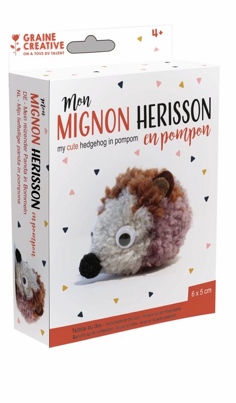 DIY POMPON-SET - IGEL