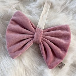 Pacifier cloth bow - old pink