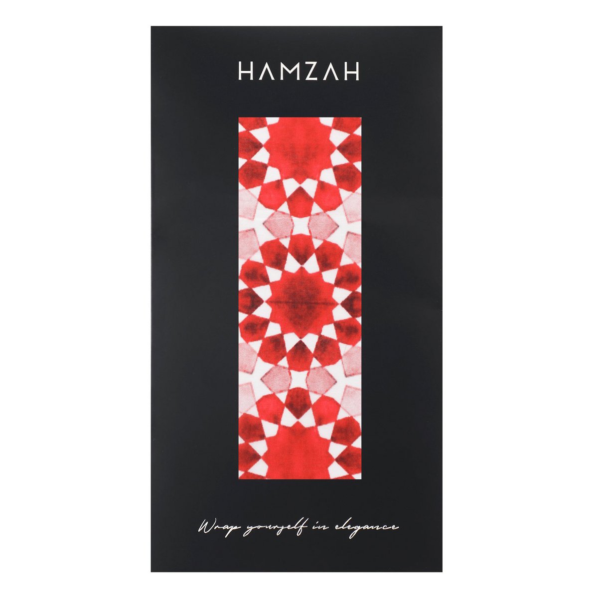 Moroccan Inspired Red Silk Scarf Najma