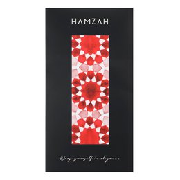 Moroccan Inspired Red Silk Scarf Najma