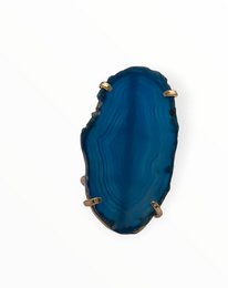 Bague Saudade agate bleue