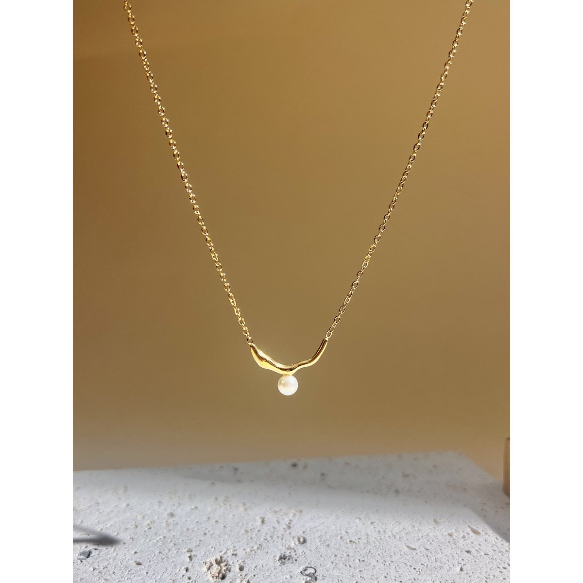 Collier acier inoxydable en perle