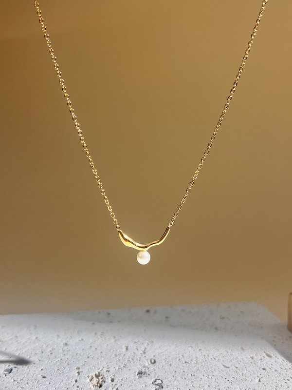 Collier acier inoxydable en perle